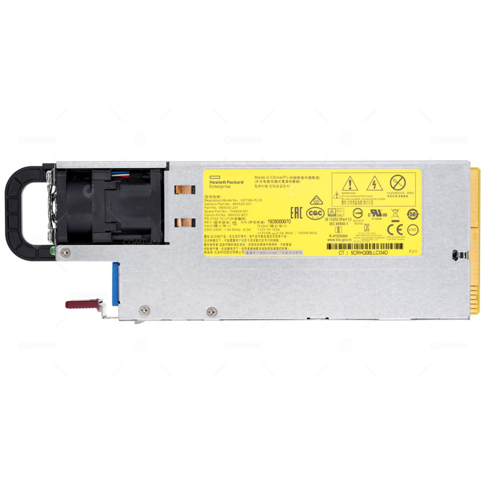 704604-001 HP 1500W HOT PLUG PLATINUM PSU FOR HP PROLIANT DL580 DL560 G8 G9